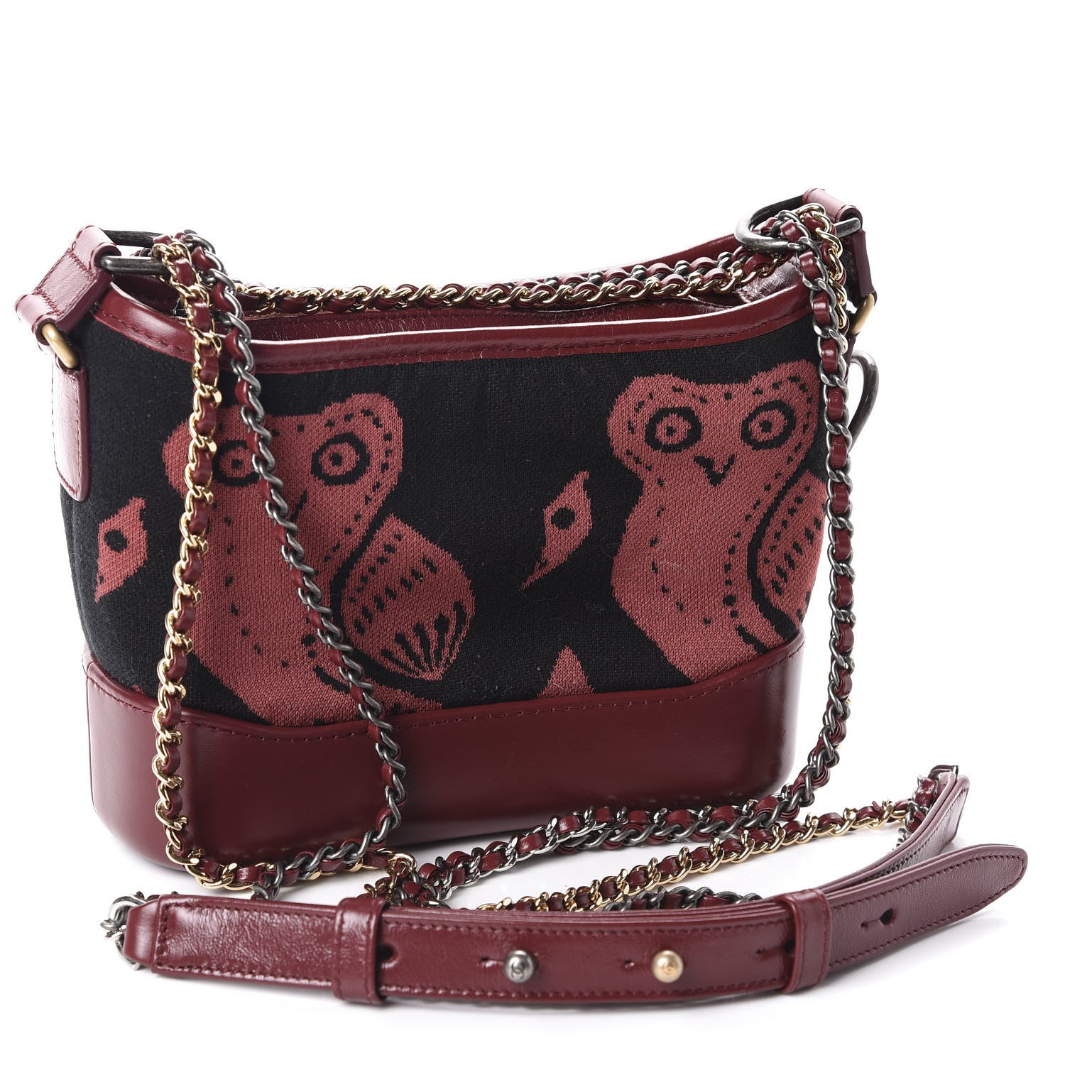 Chanel Knit Calfskin Small Gabrielle Hobo Red 4 of 11