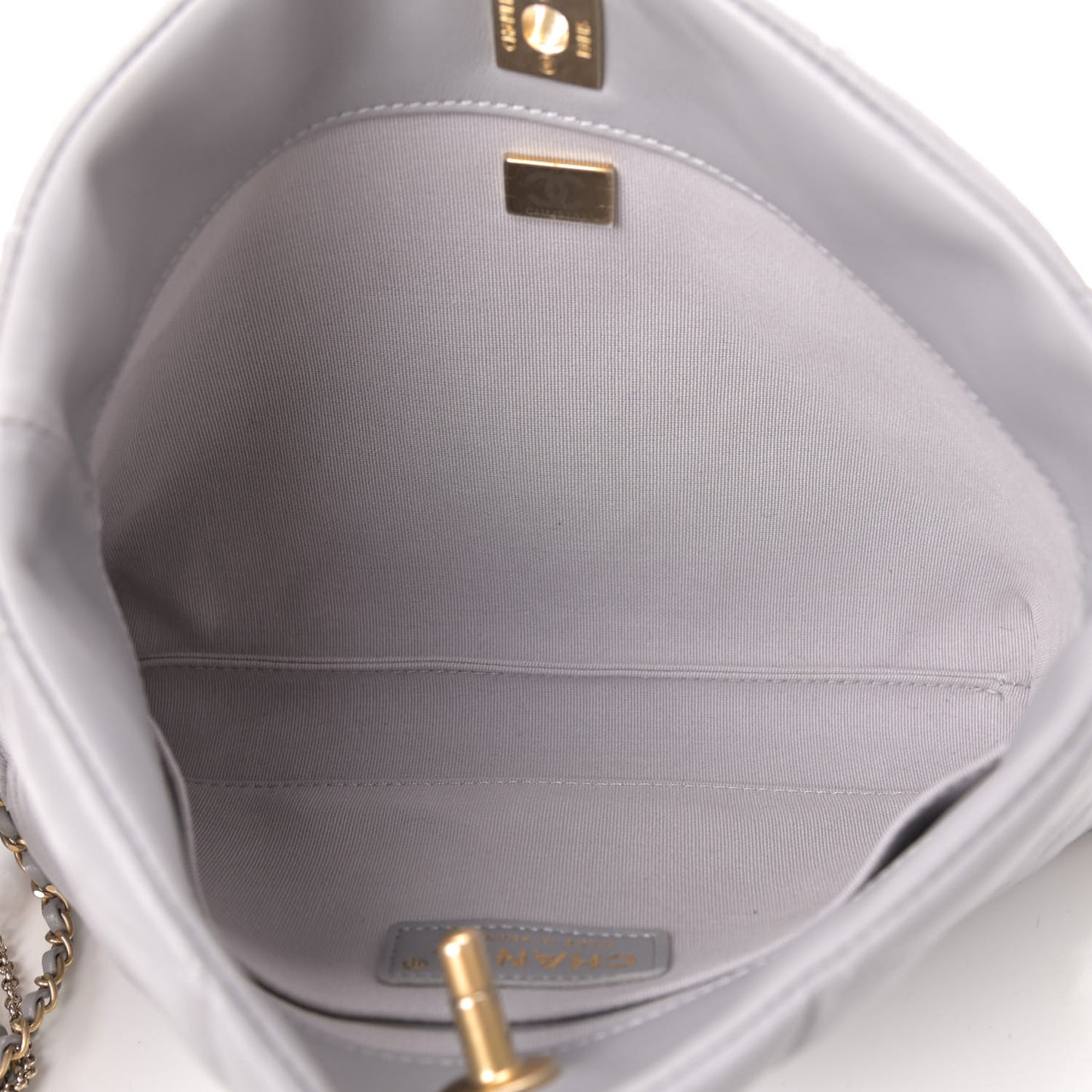 Lambskin Quilted Crush on Chains Hobo Grey