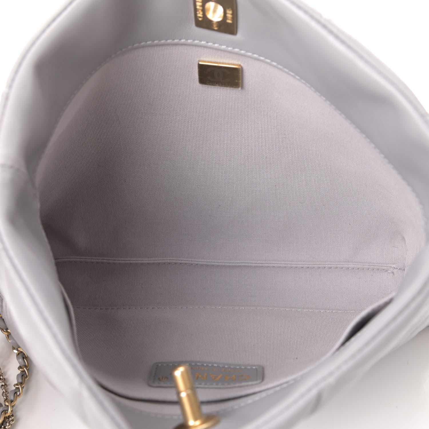 Chanel Lambskin Quilted Crush on Chains Hobo Grey 4 of 4