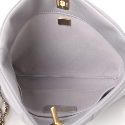Chanel Lambskin Quilted Crush on Chains Hobo Grey 4 of 4