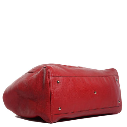 Gucci Pebbled Calfskin Large Soho Shoulder Bag Red 4 of 9