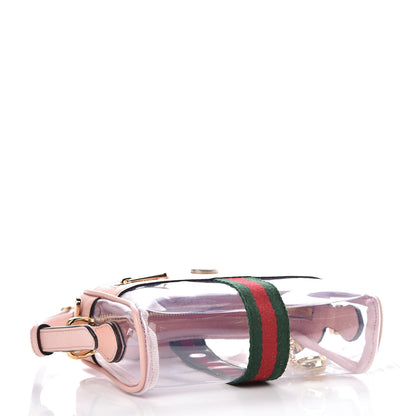Gucci Vinyl Web Mini Ophidia Transparent Shoulder Bag Perfect Pink 4 of 6