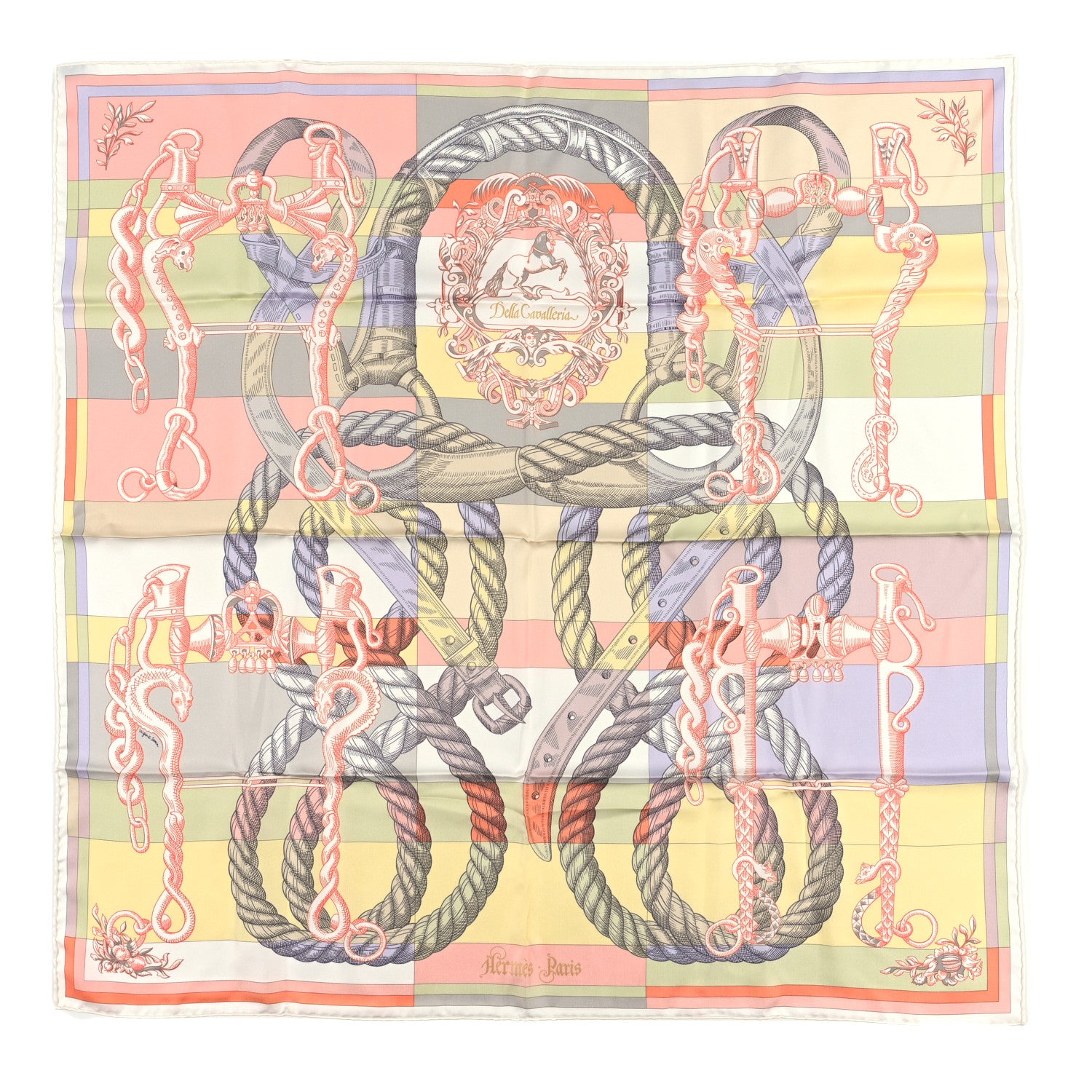 Hermes Silk Double Face Della Cavalleria Fine Scarf 90 1 of 3