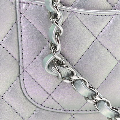 Chanel Iridescent Calfskin Quilted Mini Rectangular Flap Purple 10 of 12