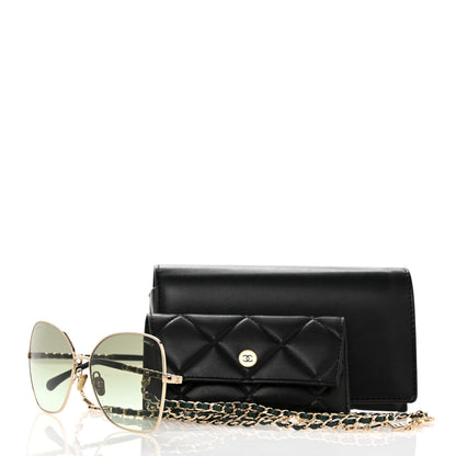 Chanel Metal Square Frame Chain Sunglasses 4274-Q Green 9 of 9