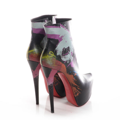 Christian Louboutin Calfskin Daf Booty Tag 160 Ankle Boots 41 Black 4 of 7