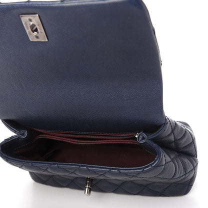 Chanel Caviar Quilted Mini Coco Handle Flap Navy Blue 5 of 10