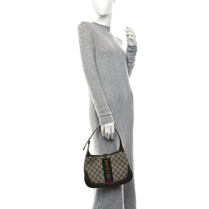 Gucci X BALENCIAGA BB Supreme Monogram Calfskin Web Small Jackie 1961 Hobo Beige Ebony 2 of 12