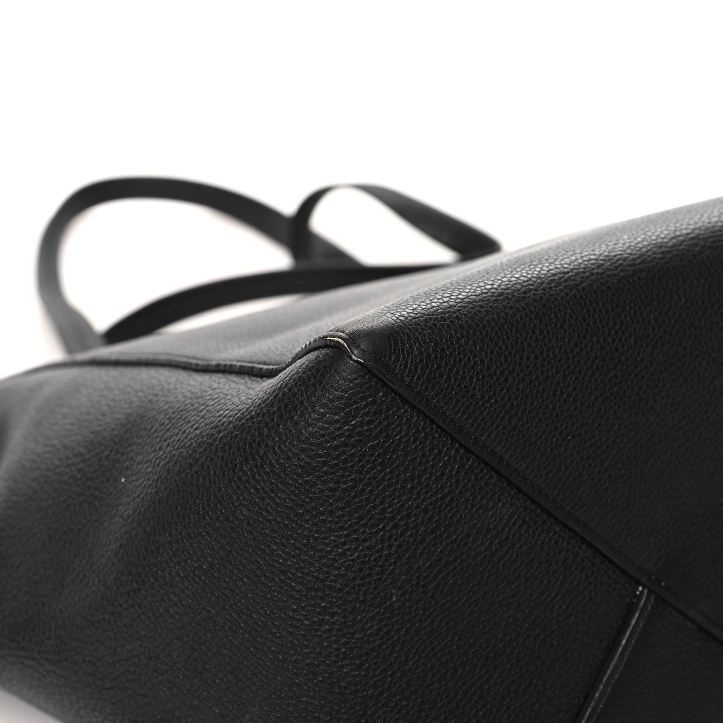 Soft Grained Calfskin Small Belt Cabas Phantom Black