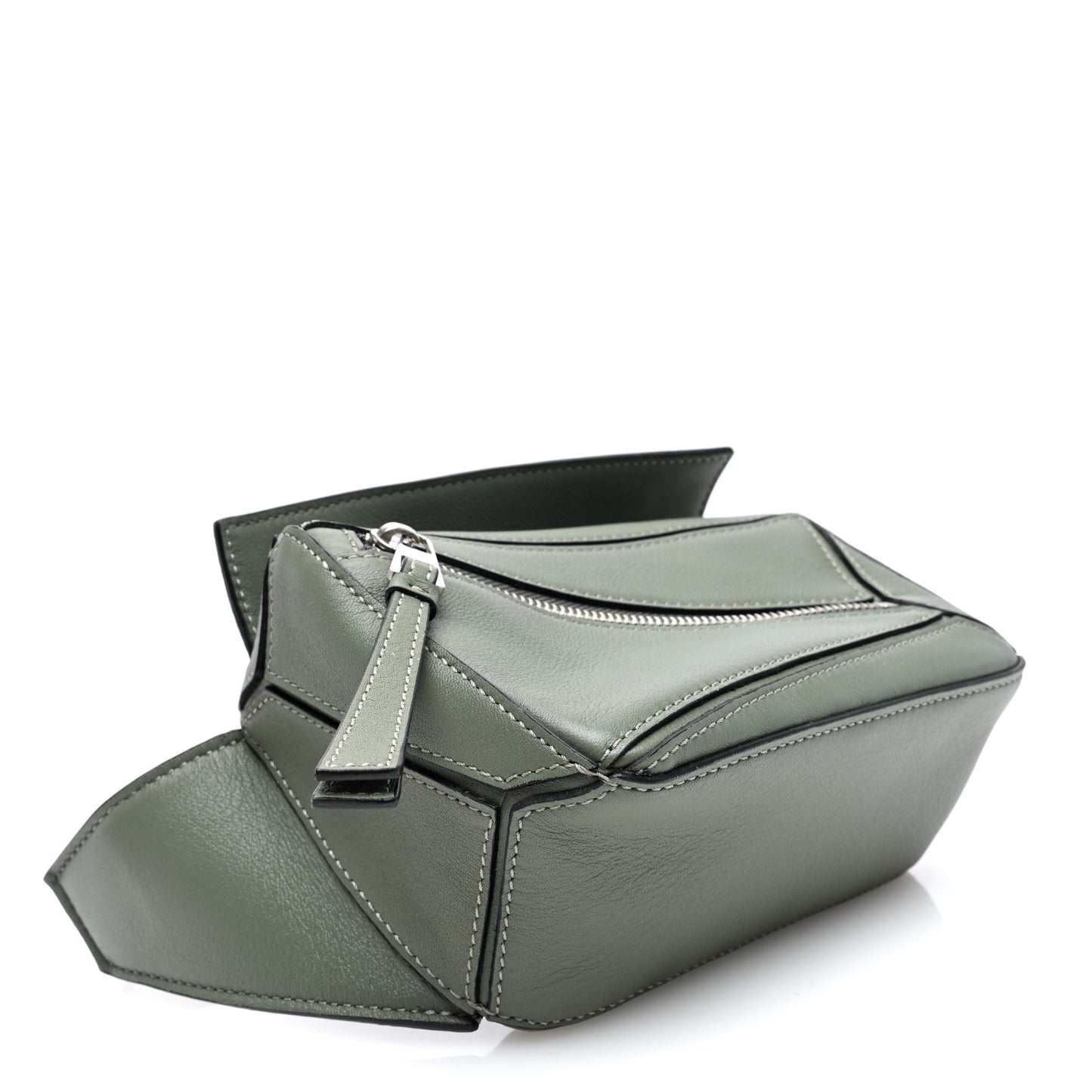 Calfskin Mini Puzzle Bumbag Dark Sage