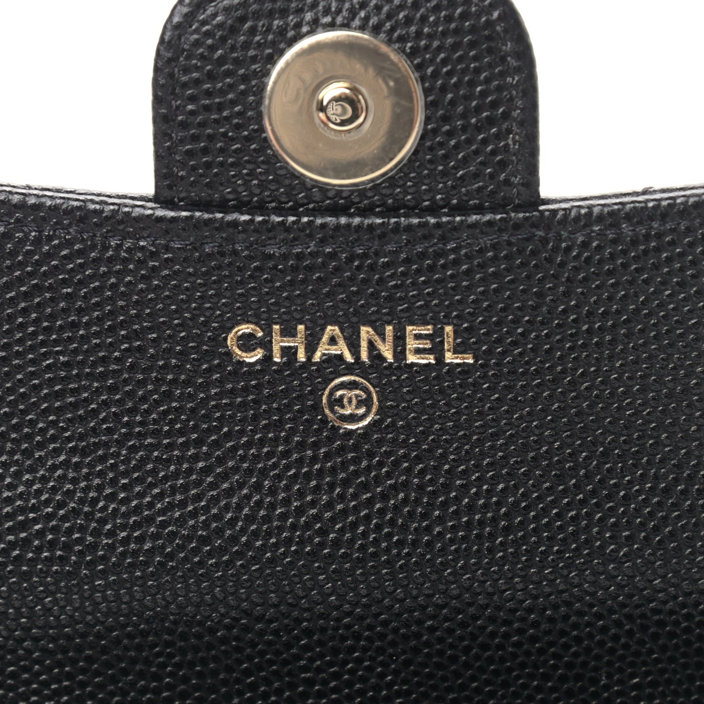 Caviar Quilted Flap Phone Holder With Chain Black