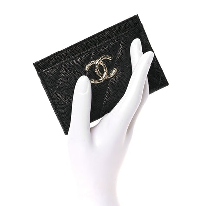 Chanel Caviar Quilted CC Card Holder Black 2 of 9