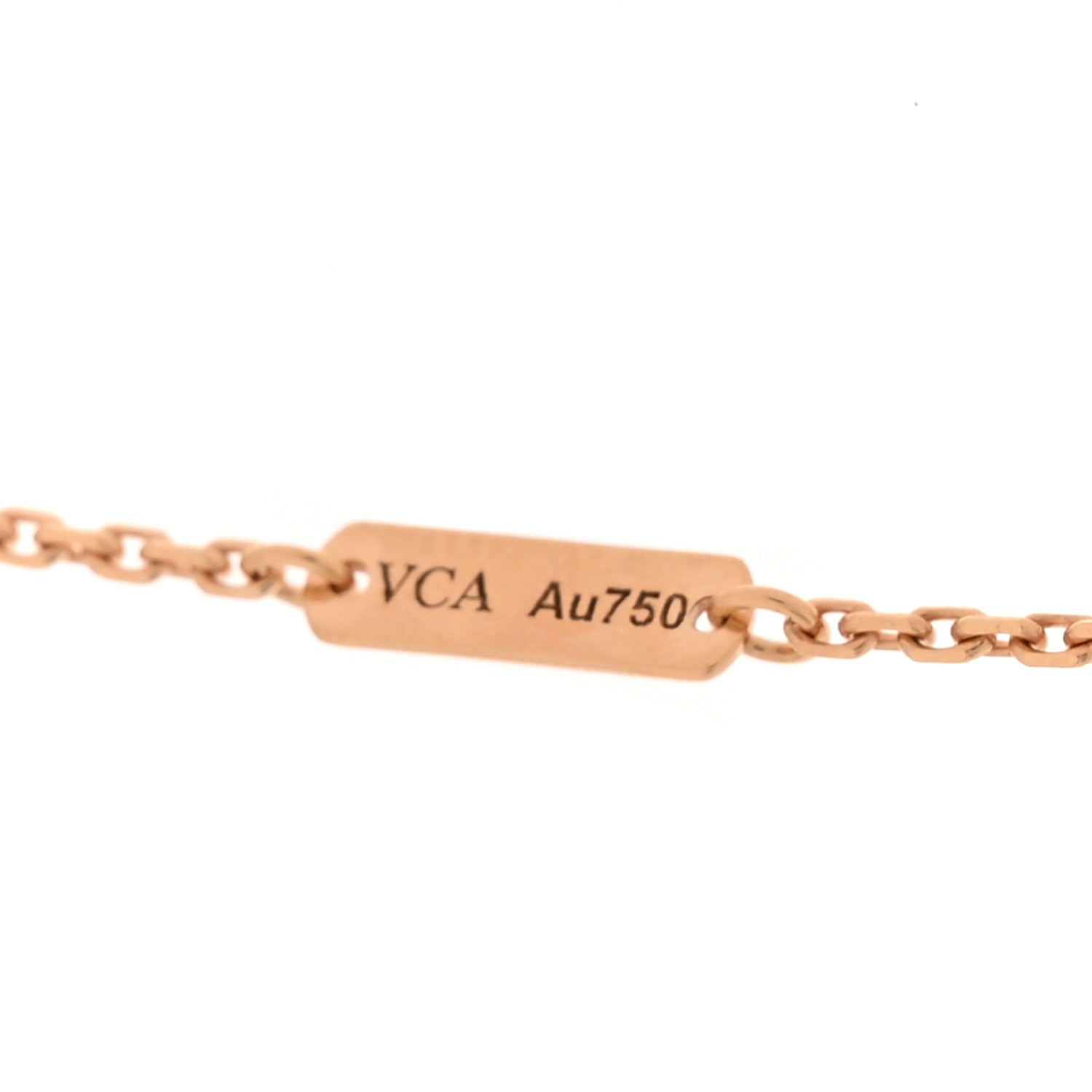 Van Cleef & Arpels 18K Rose Gold Carnelian Perlee Couleurs Pendant Necklace 5 of 6