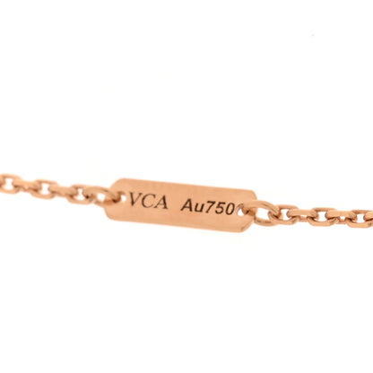 Van Cleef & Arpels 18K Rose Gold Carnelian Perlee Couleurs Pendant Necklace 5 of 6