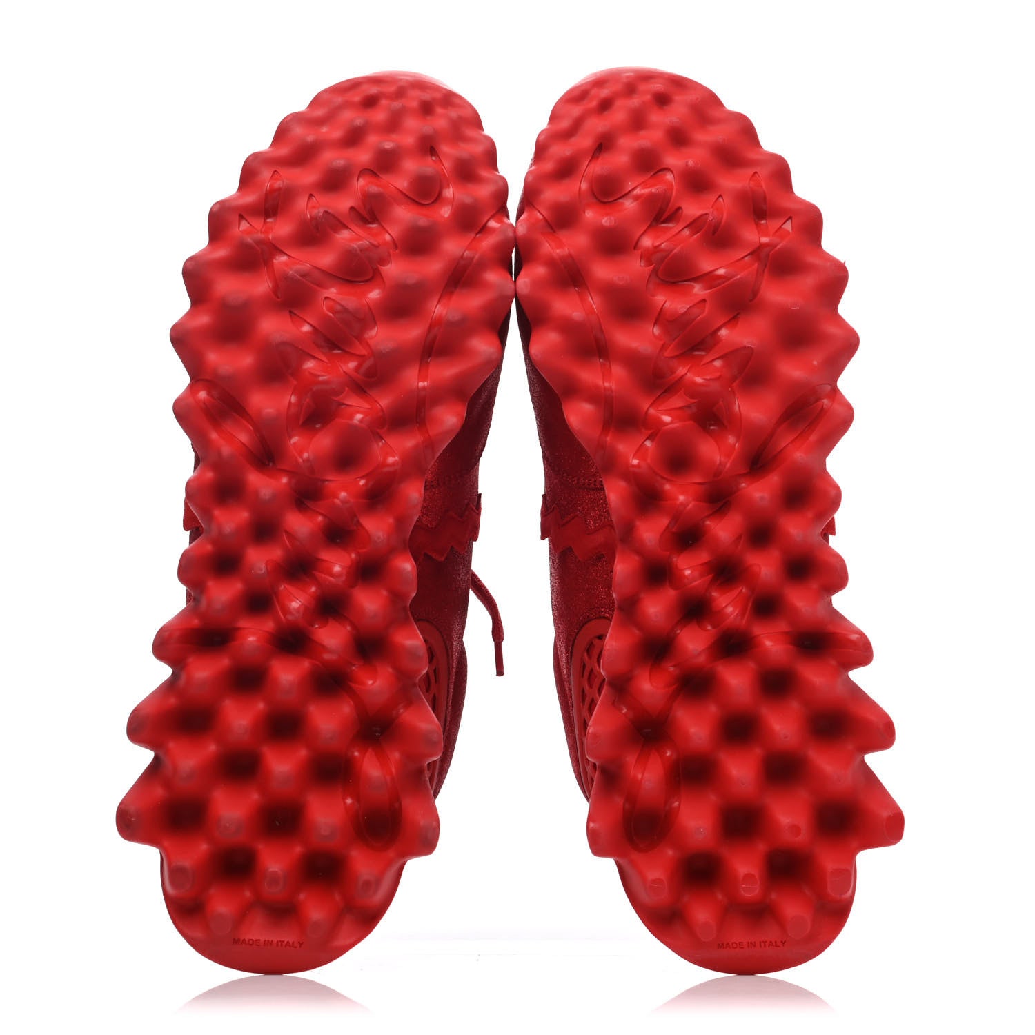 Christian Louboutin Metallic Suede Mens Loubishark Sneakers 42 Red 4 of 4