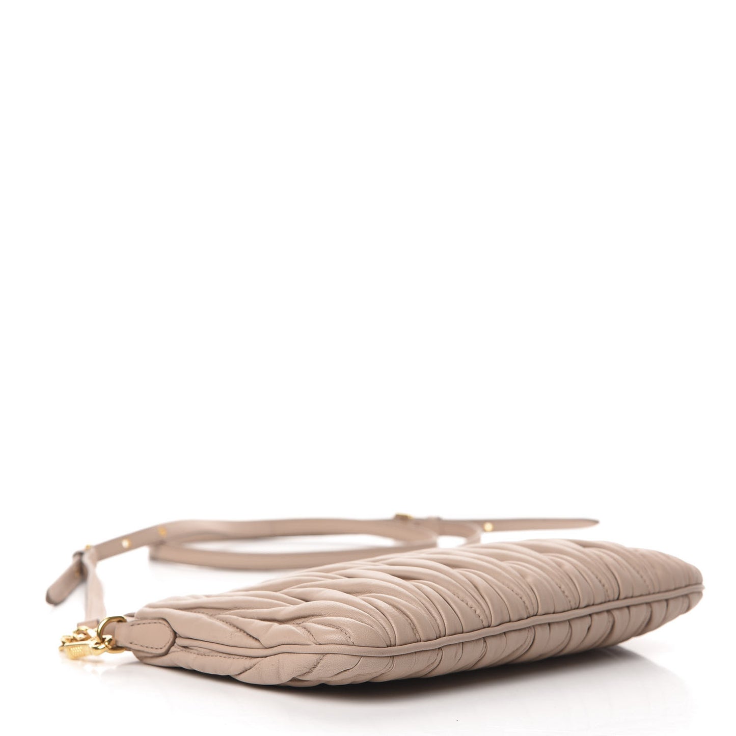 Nappa Matelasse Crossbody Clutch Cammeo