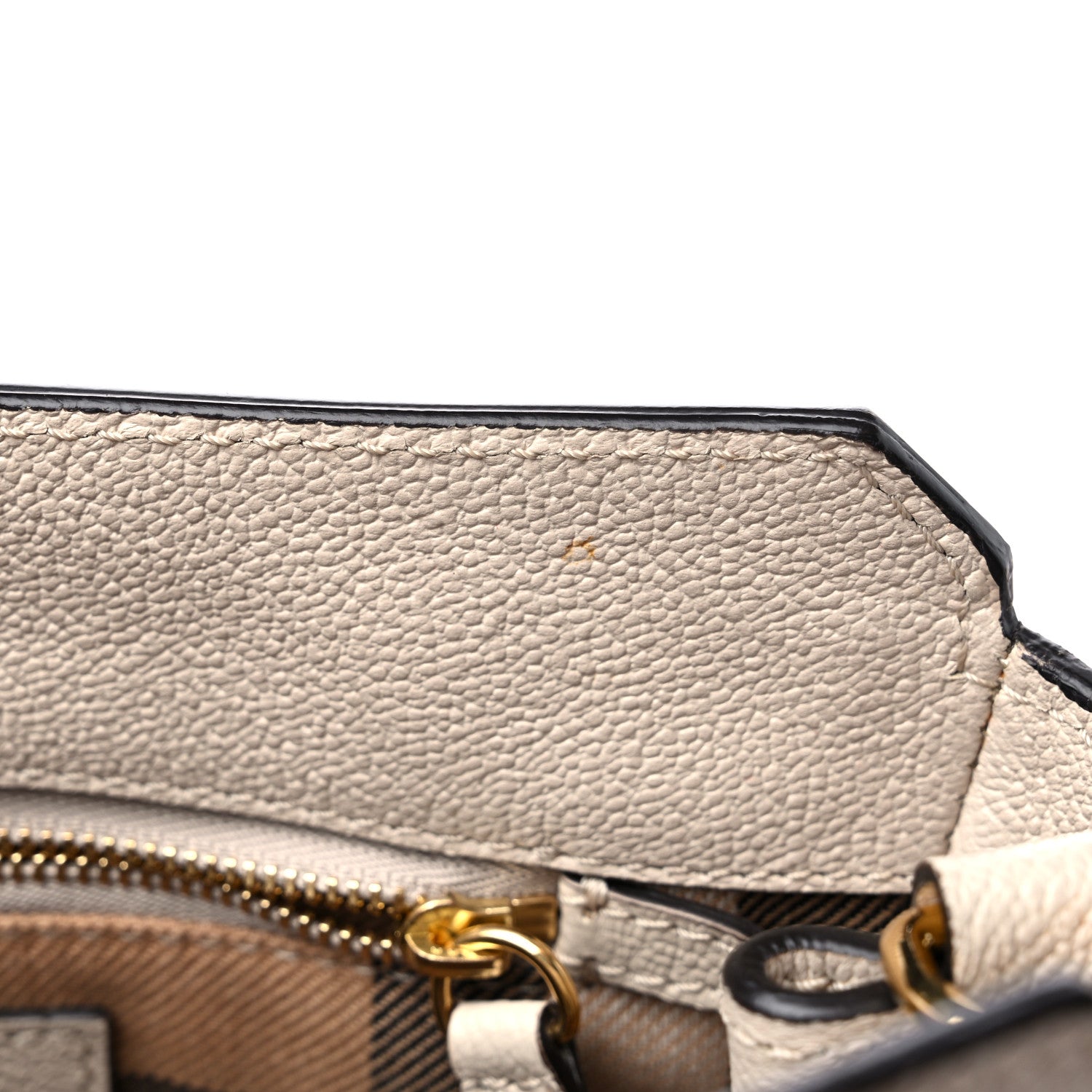Burberry Soft Grain Calfskin Small Buckle Tote Limestone 10 of 10