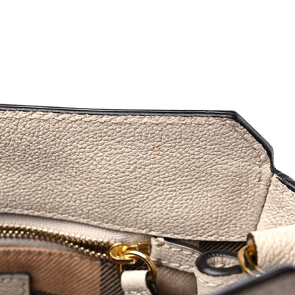 Burberry Soft Grain Calfskin Small Buckle Tote Limestone 10 of 10