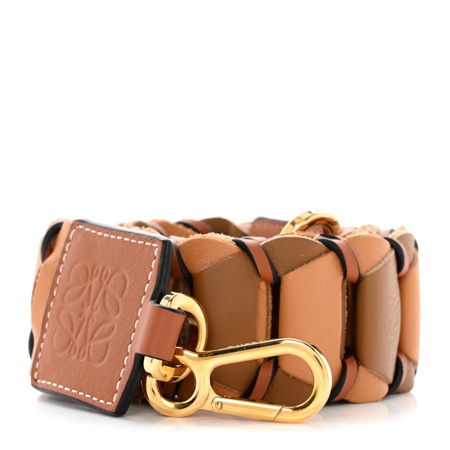 Calfskin Circles Loop Strap Dark Oak