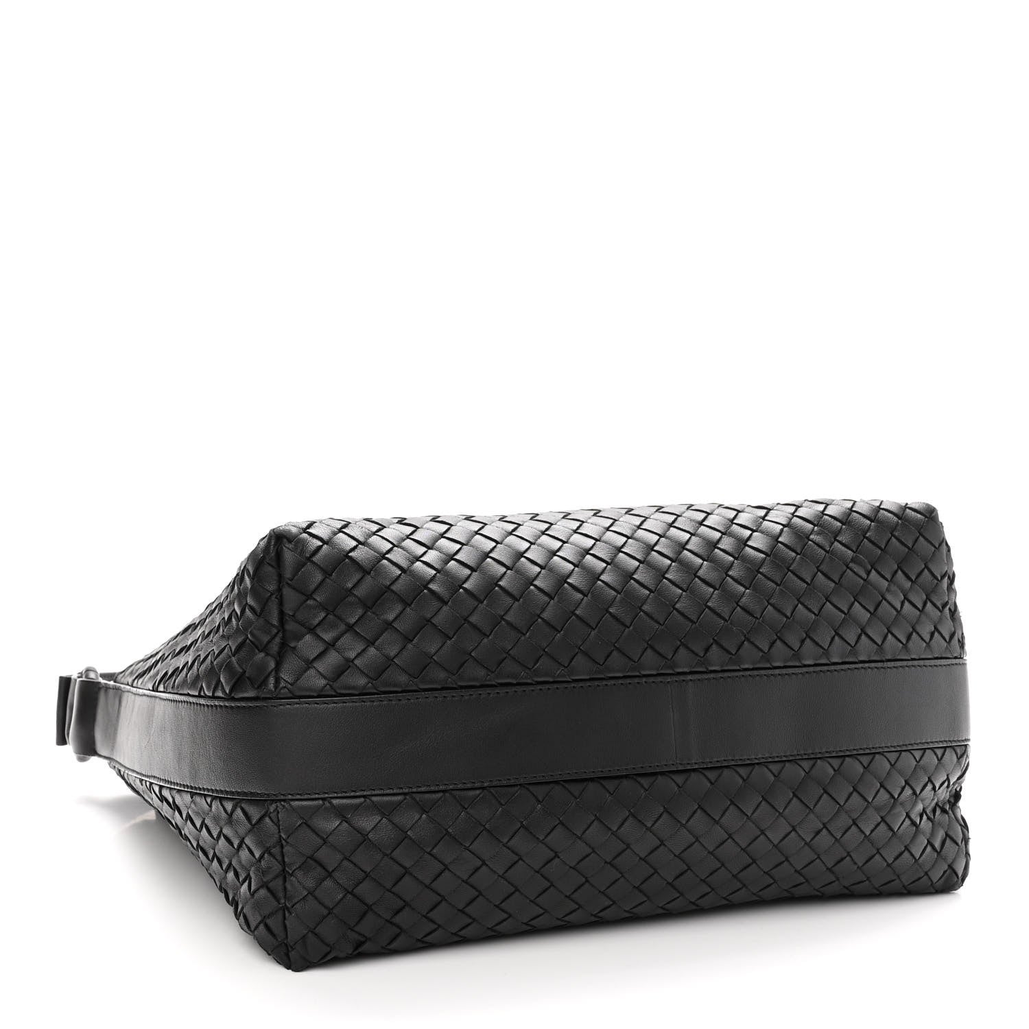 Bottega Veneta Nappa Intrecciato Shoulder Bag Black 3 of 9