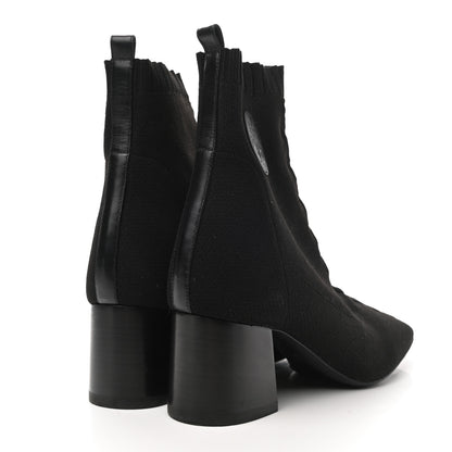 Hermes Knit Calfskin Volver Ankle Boots 40 Black 4 of 7