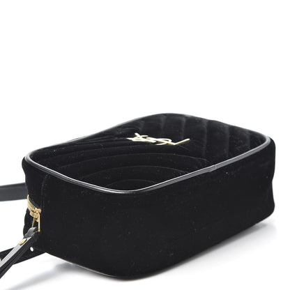 Saint Laurent Velour Matelasse Monogram Lou Belt Bag Black 3 of 9