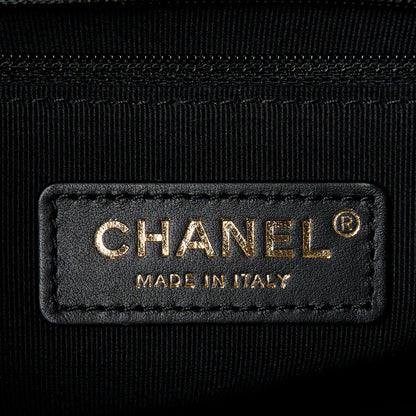 Chanel Lambskin Quilted Logo Flap With Handle Black 6 of 12
