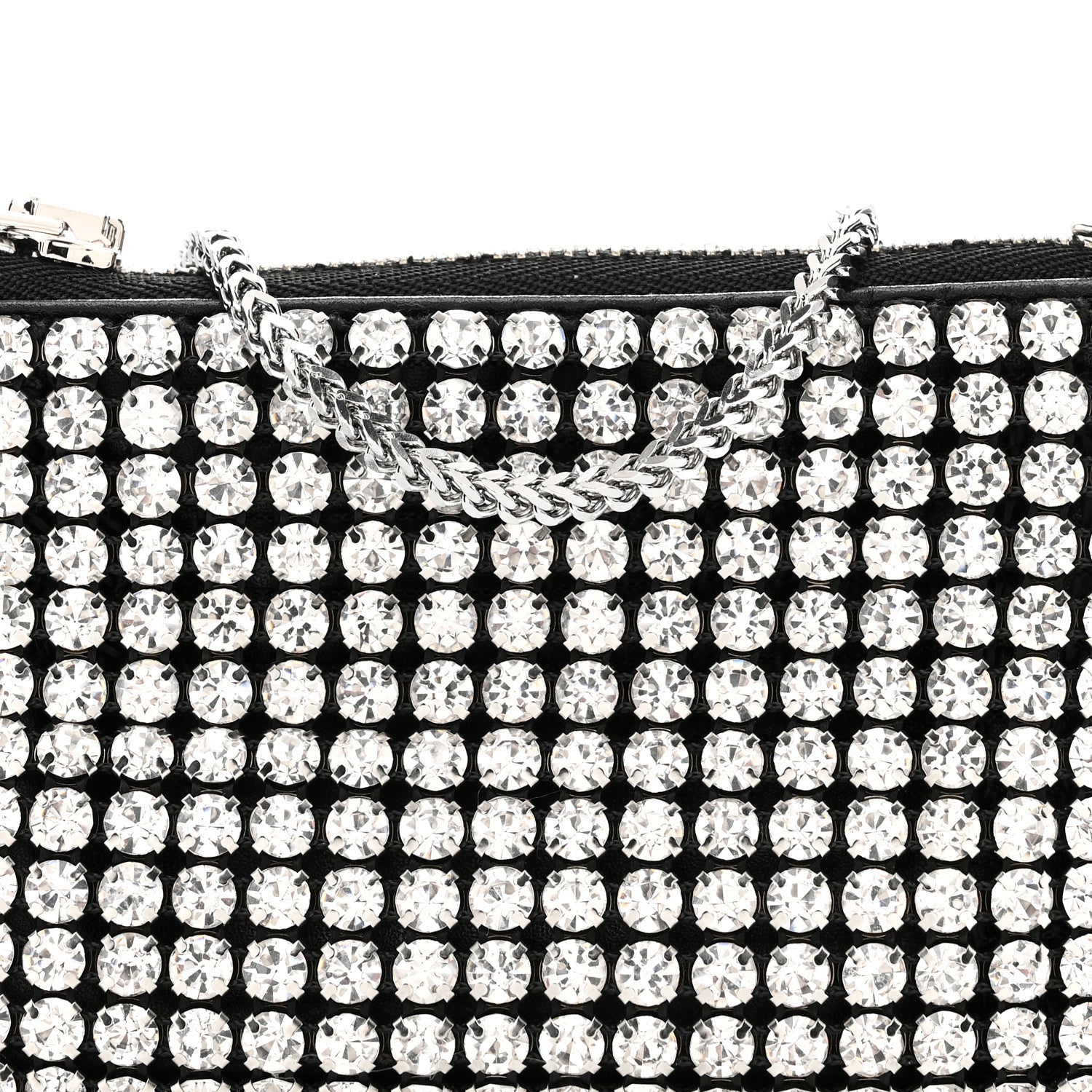 Alexander Wang Mesh Crystal Rhinestone Nano Heiress Shoulder Bag