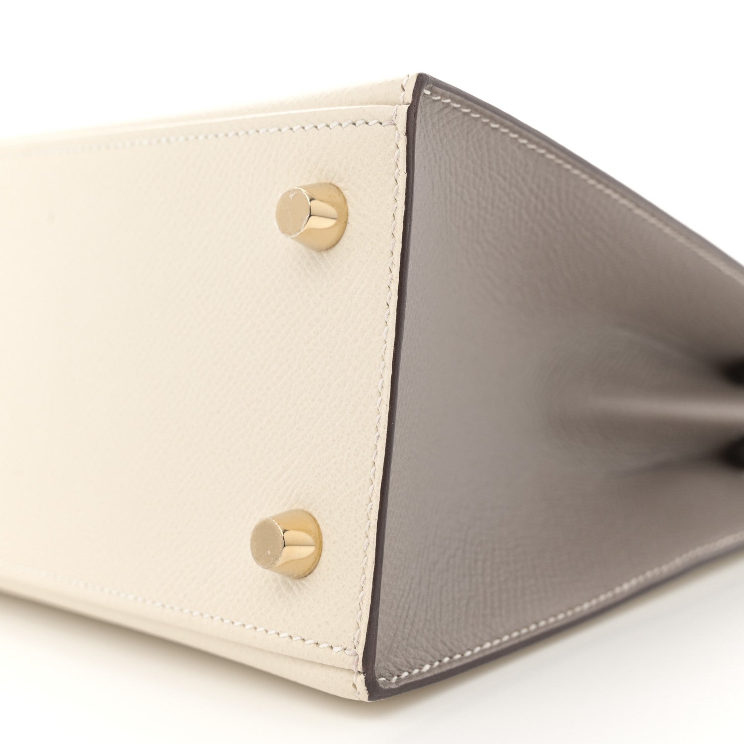 Hermes Epsom Bi-Color Horseshoe Kelly Sellier 25 Craie Gris Asphalte 10 of 10