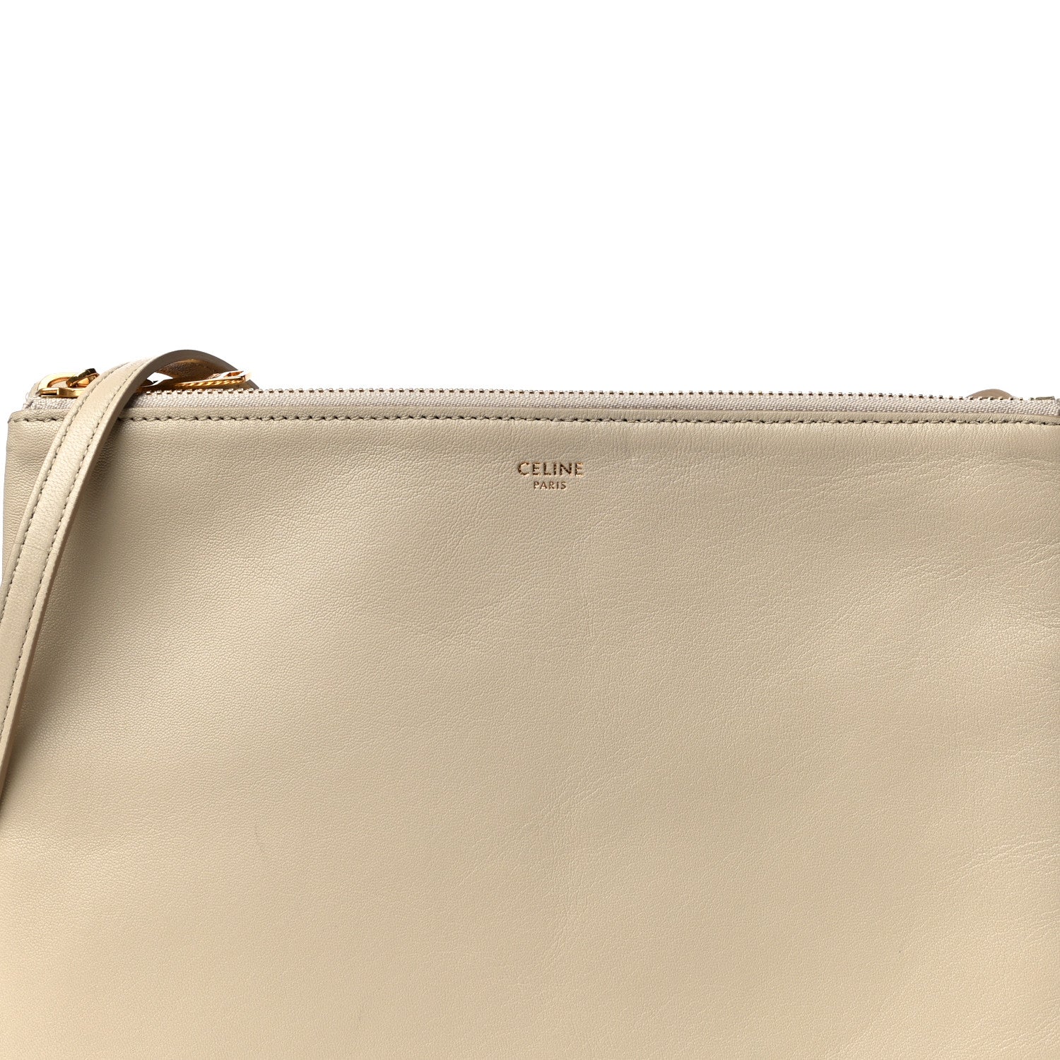 Celine Lambskin Large Trio Crossbody Bag Linen 9 of 12