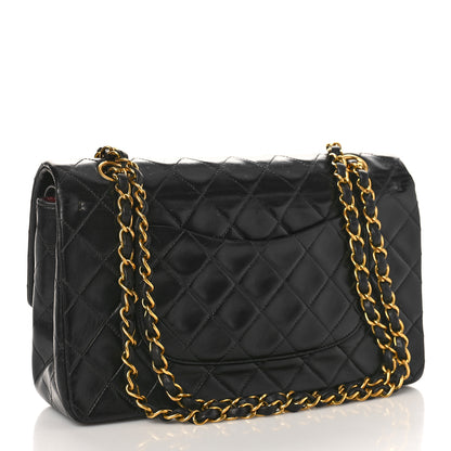 Chanel Lambskin Quilted Medium Double Flap Black 2 of 15