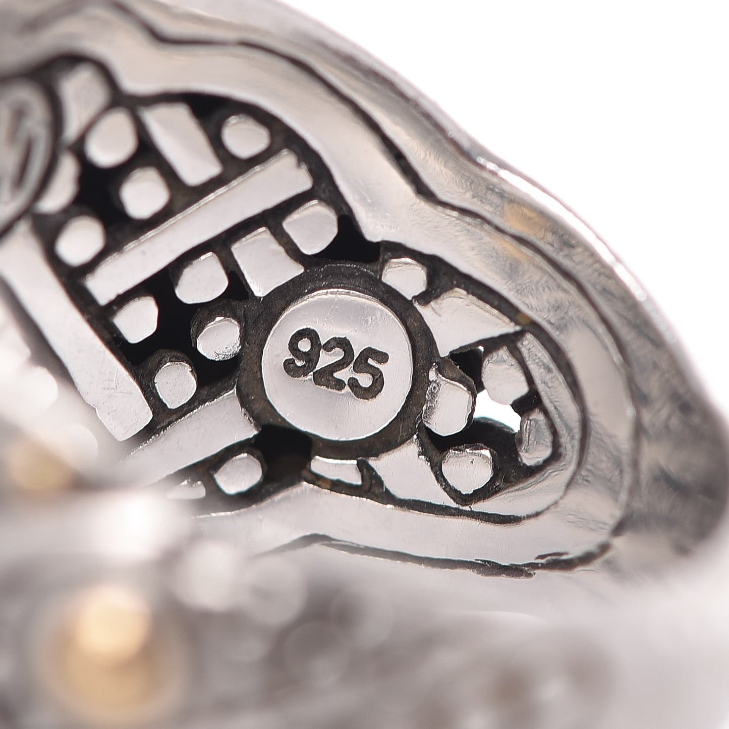 Sterling Silver 18K Yellow Gold Jaisalmer Dot Ring 54.5 7