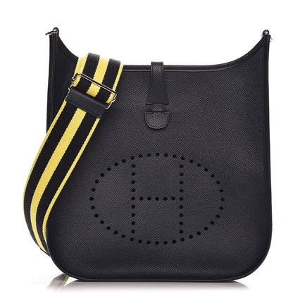 Hermes Epsom Amazone Evelyne III PM Bleu Indigo Lime 1 of 10
