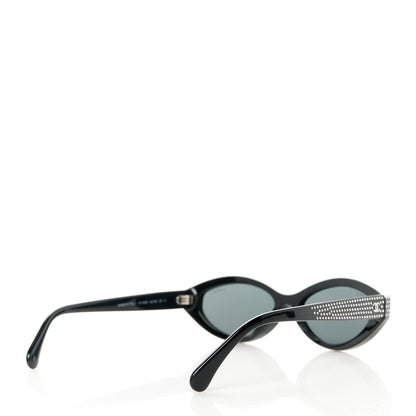 Chanel Acetate Strass Oval Sunglasses A71509 Black 4 of 8