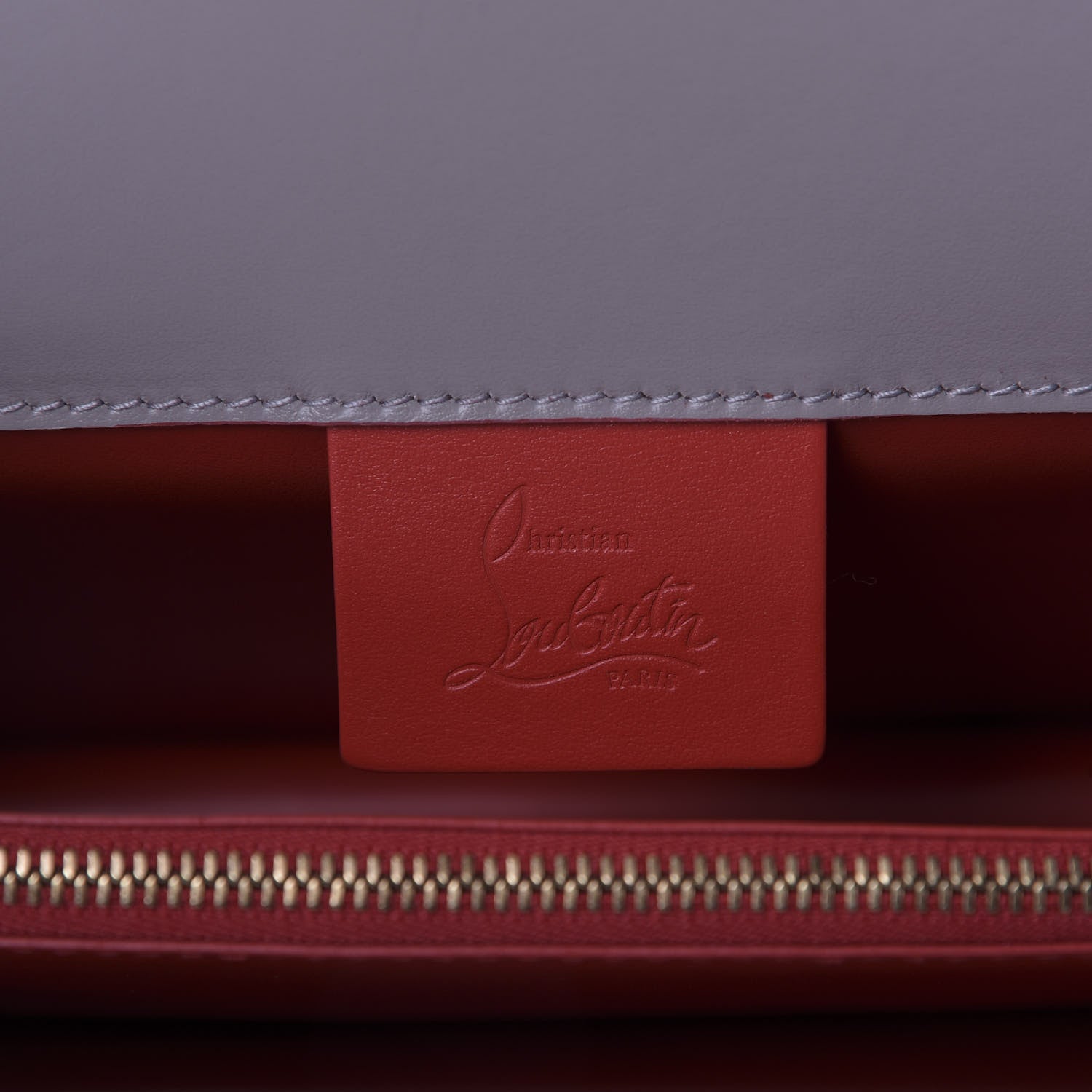 Christian Louboutin Calfskin Large Elisa Shoulder Bag Fume 8 of 9