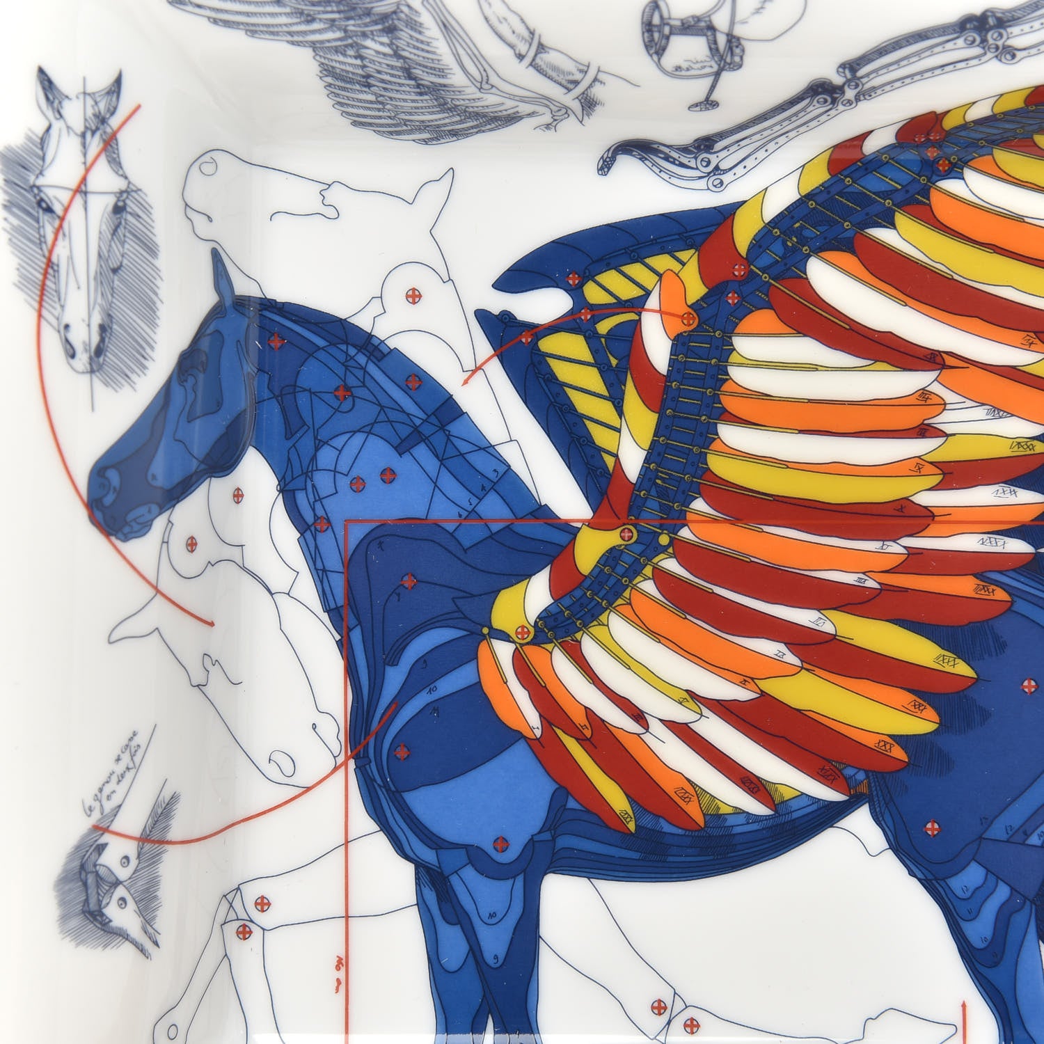 Hermes Porcelain Pegase Change Tray Anis Outremer 4 of 6