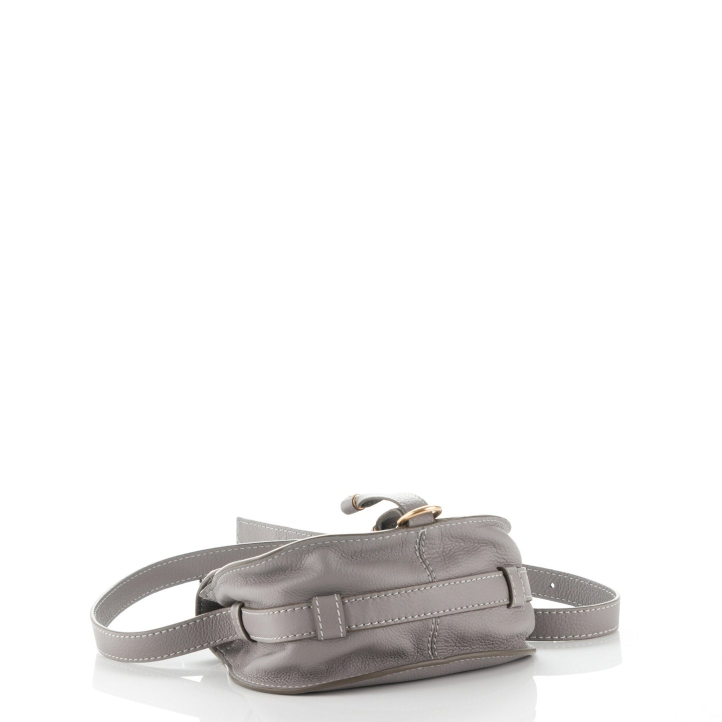 Calfskin Mini Marcie Round Crossbody Bag Cashmere Grey