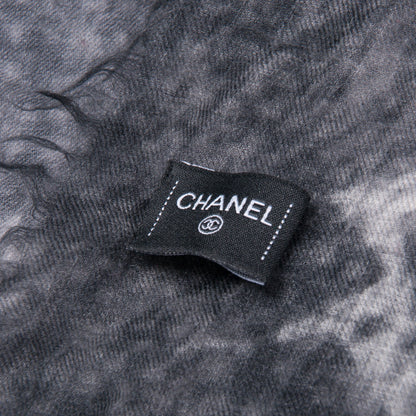 Chanel Cashmere CC Scarf Grey 5 of 5