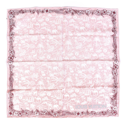 Louis Vuitton Silk Monogram Explorer Square Scarf Rose Poudre 1 of 3