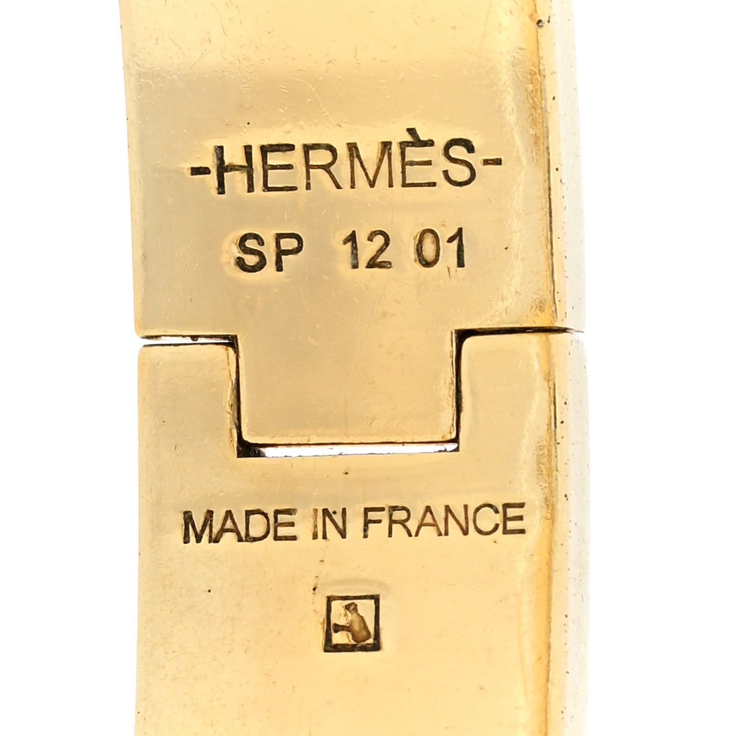 Enamel Narrow Clic Clac H Bracelet GM White