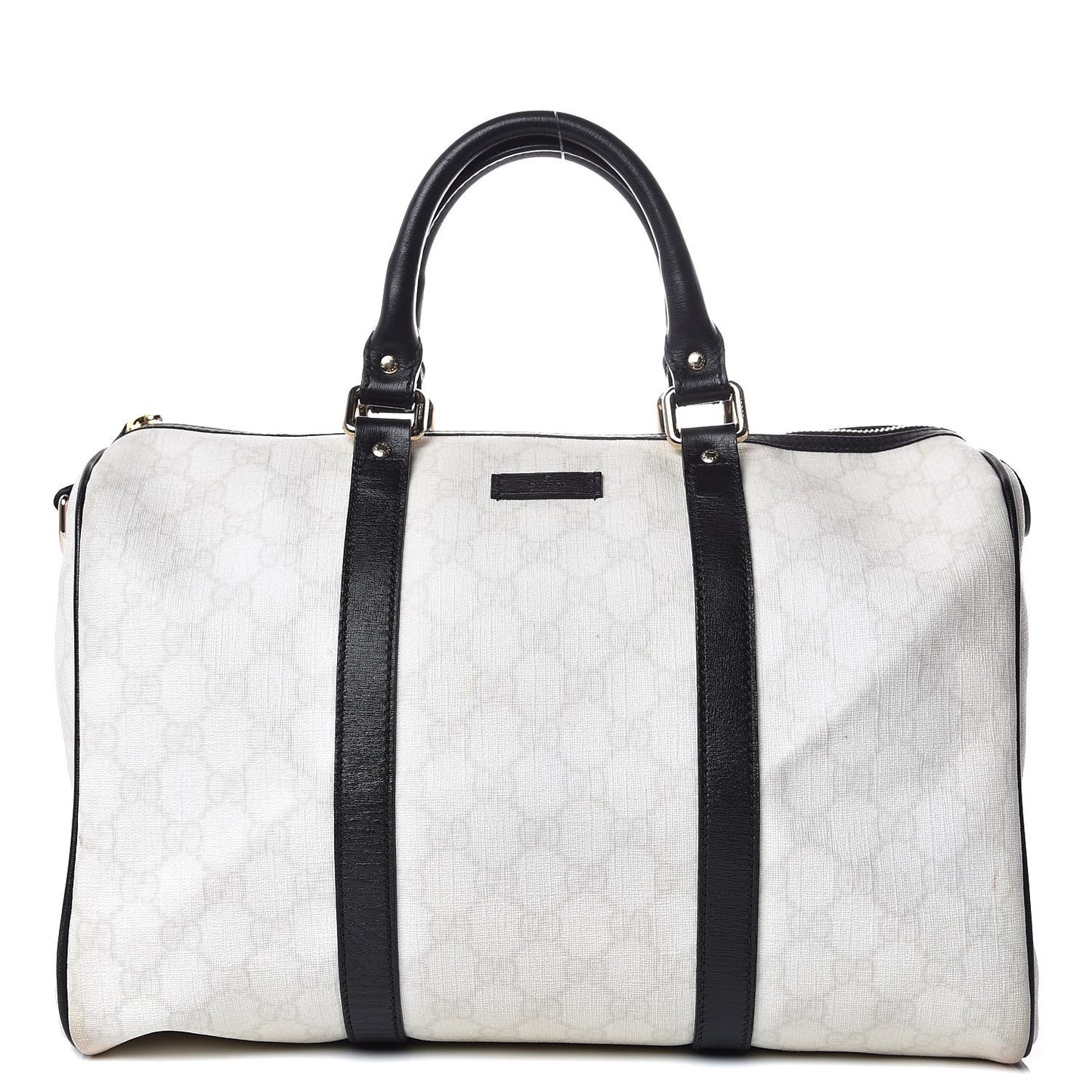 GG Plus Monogram Medium Joy Boston White Black