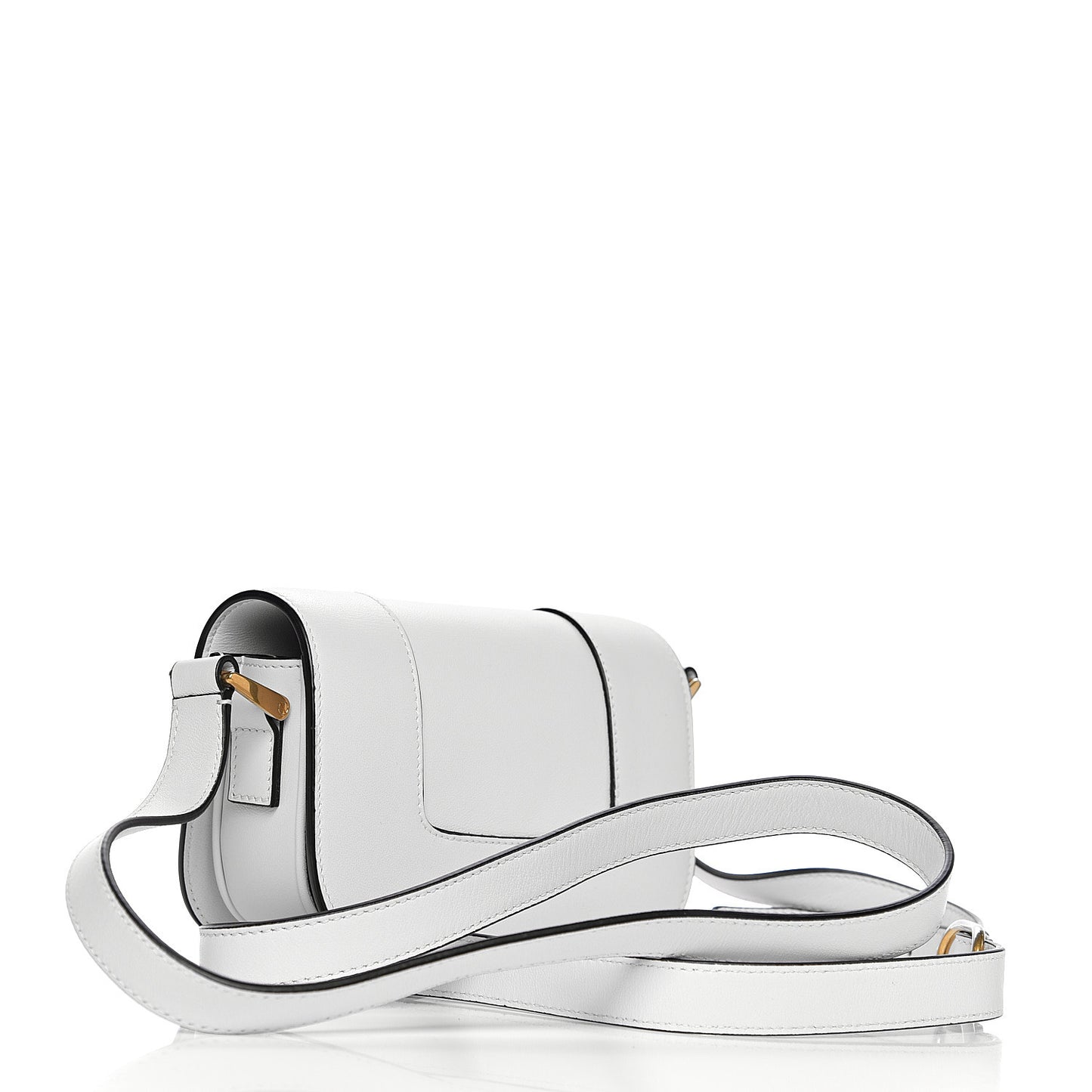 Calfskin Small Supervee Crossbody Bag Optic White