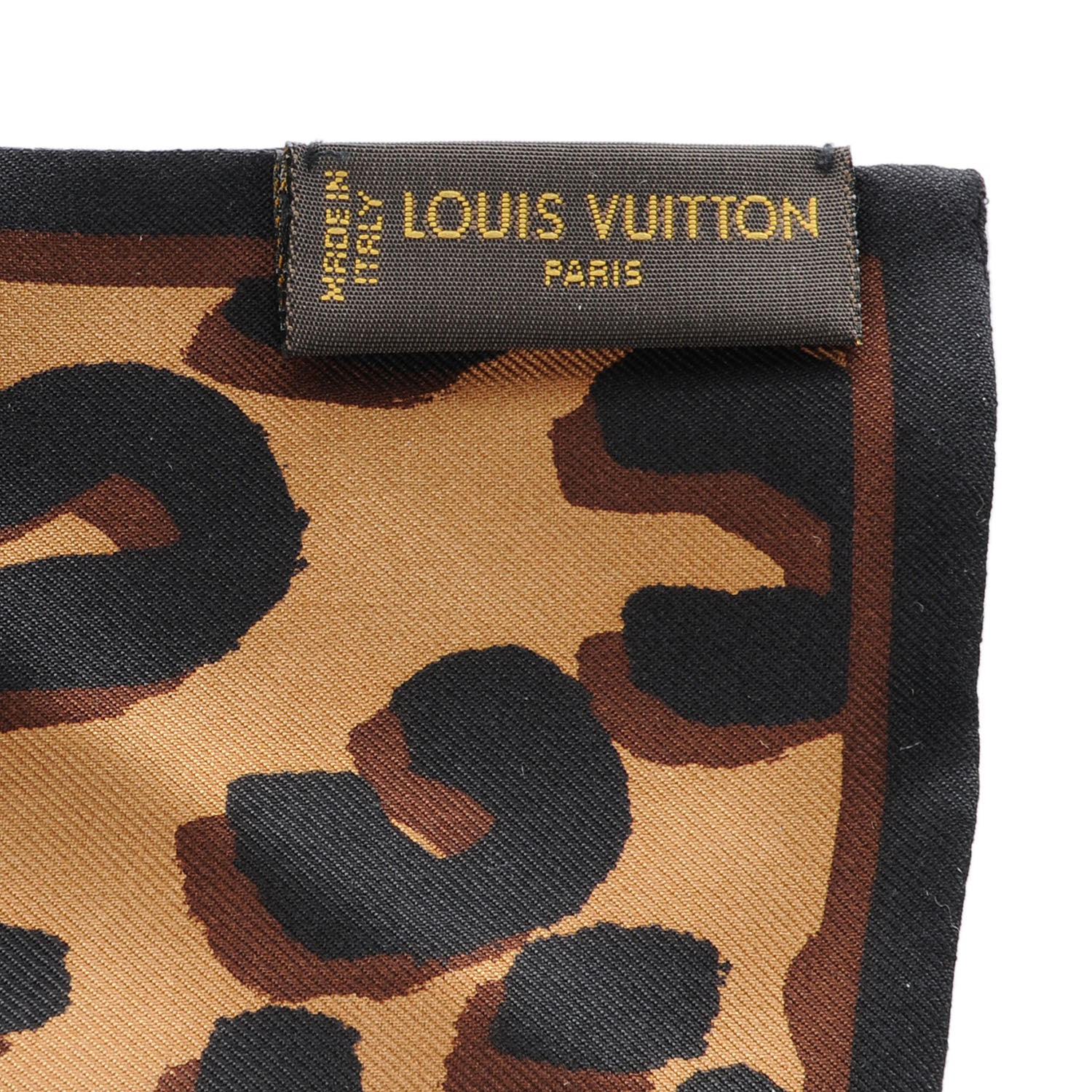 Louis Vuitton Silk Leopard Bandeau Scarf Marron 4 of 5