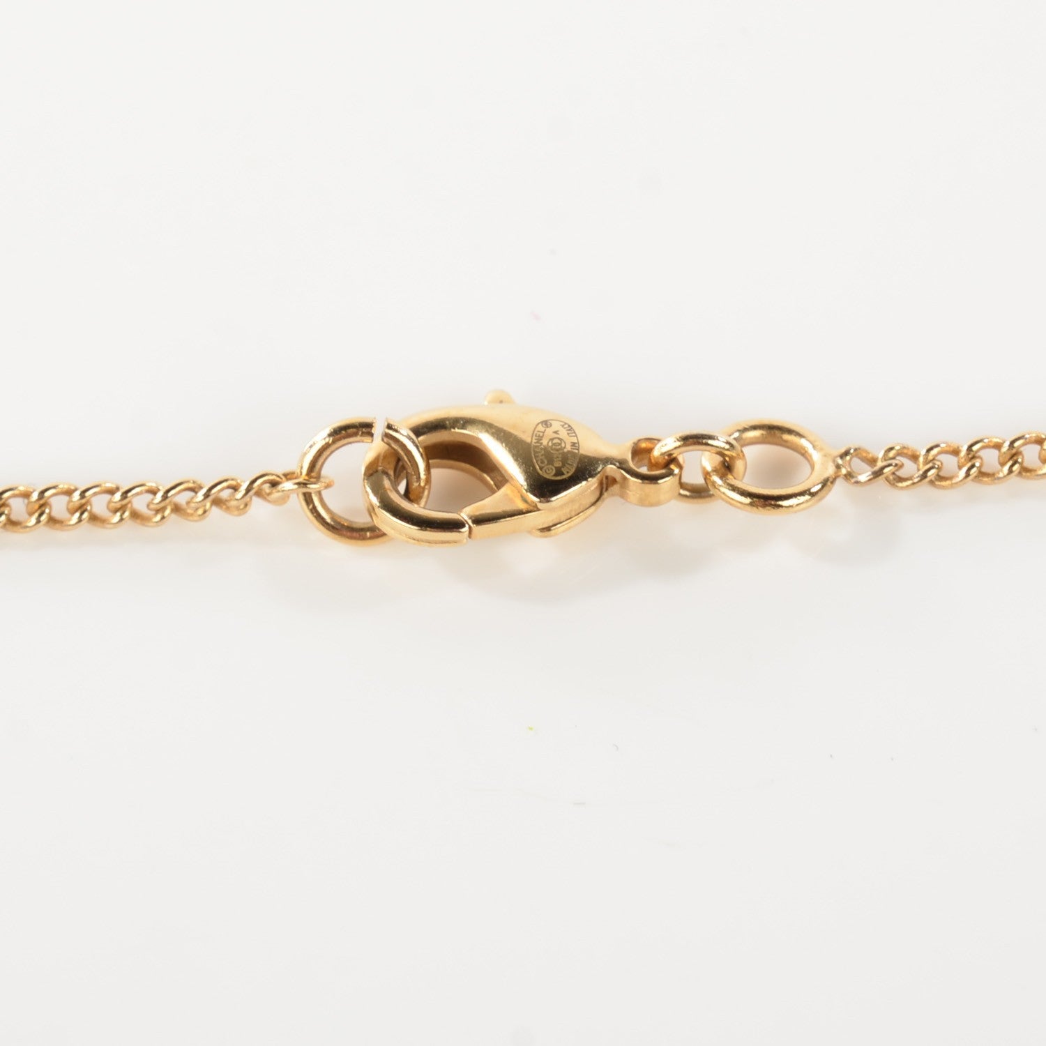Chanel Enamel Hammered CC Bead Pendant Necklace Gold 4 of 6