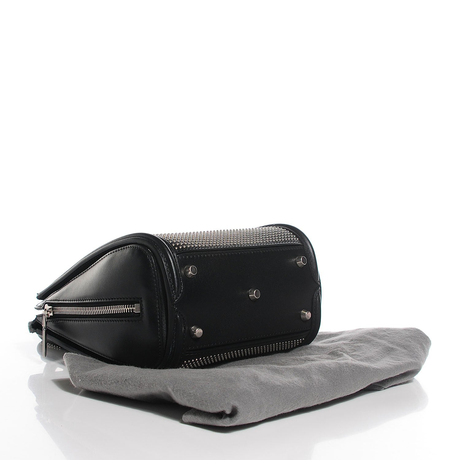 Alexander McQueen Calfskin Studded Mini Heroine Shoulder Bag Black 12 of 16