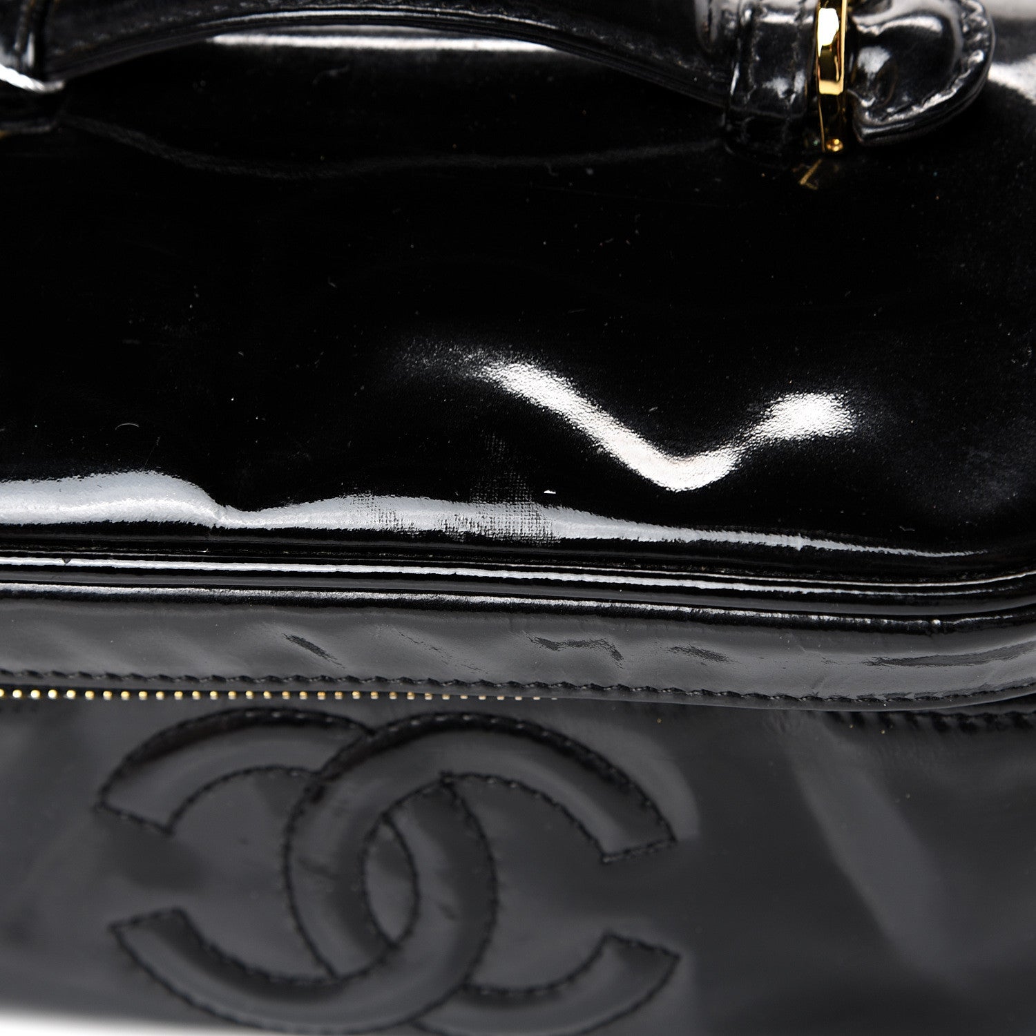 Chanel Patent Vanity Cosmetic Case Black 11 of 12