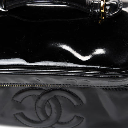 Chanel Patent Vanity Cosmetic Case Black 11 of 12