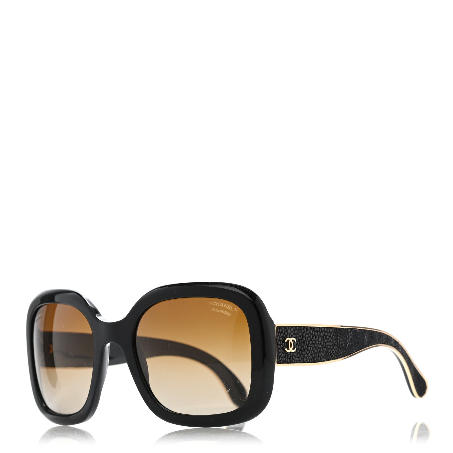 Chanel Stingray Polarized CC Sunglasses 5272-Q Black 1 of 9