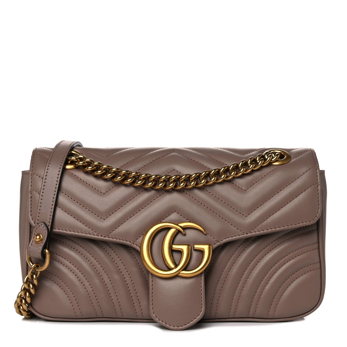Calfskin Matelasse Small GG Marmont Shoulder Bag Porcelain Rose