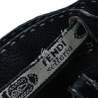 Fendi Calfskin Romano Selleria Large Villa Borghese Tote Black 10 of 20